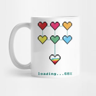 pixel hearts Mug